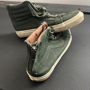 Green ultra Kush high top vans zip back